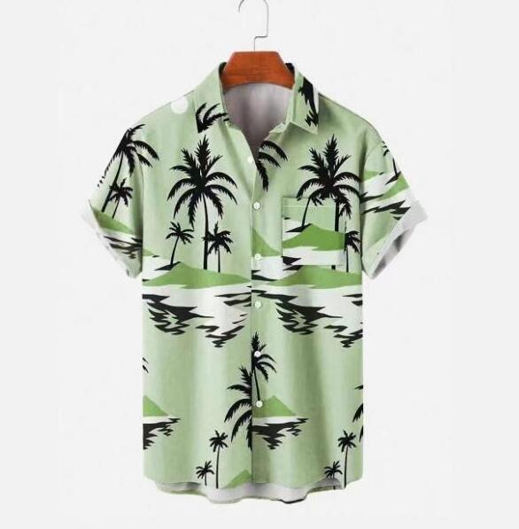 Vacation casual men's shirts hawaii men blouse tops resort beach summer untuckit hawaiian shirts for men