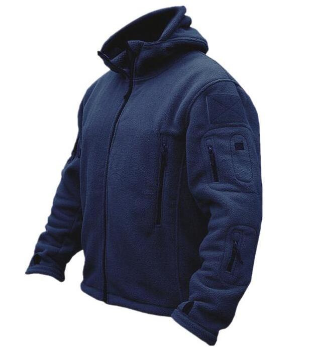 Wholesale custom men's fleece jackets outdoor windproof warm winter coats for hiking traveling hunting