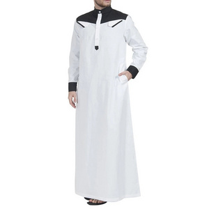 New Latest Ethnic Costume Muslim Men Dress Islamic Clothing Thobe Moroccan Thobe For Men Wholesale Islamic Muslim Clothing