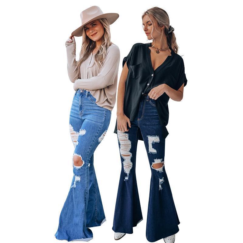 Wholesale Custom Jeans Trousers Womens Latest Design Vaqueros Para Hombre Denim Broek Broek Branded Patchwork Jeans Women