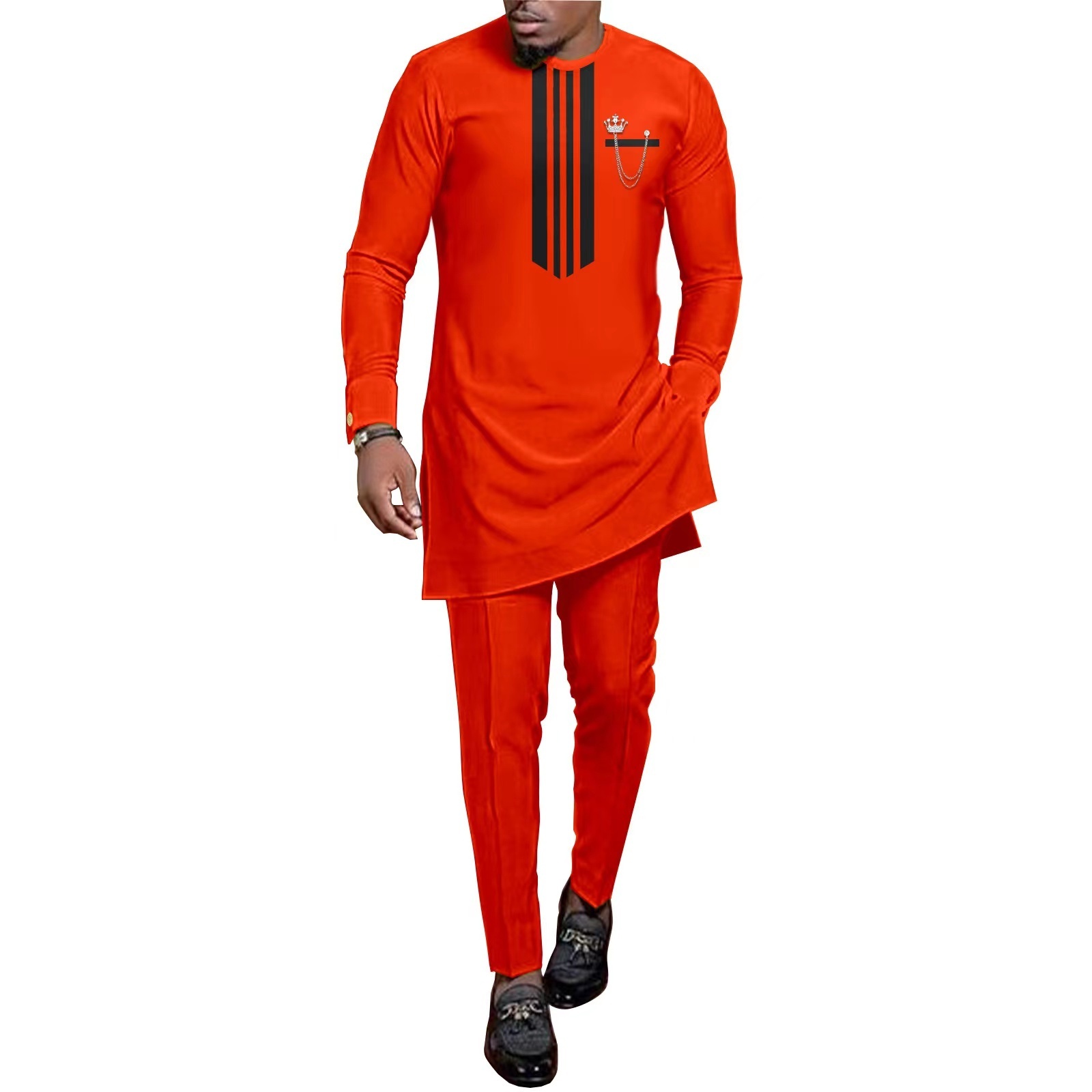 Wholesale New African Men's High Quality Casual Suit Pants Set African Print Men's Clothing African Wedding Banquet Clothing