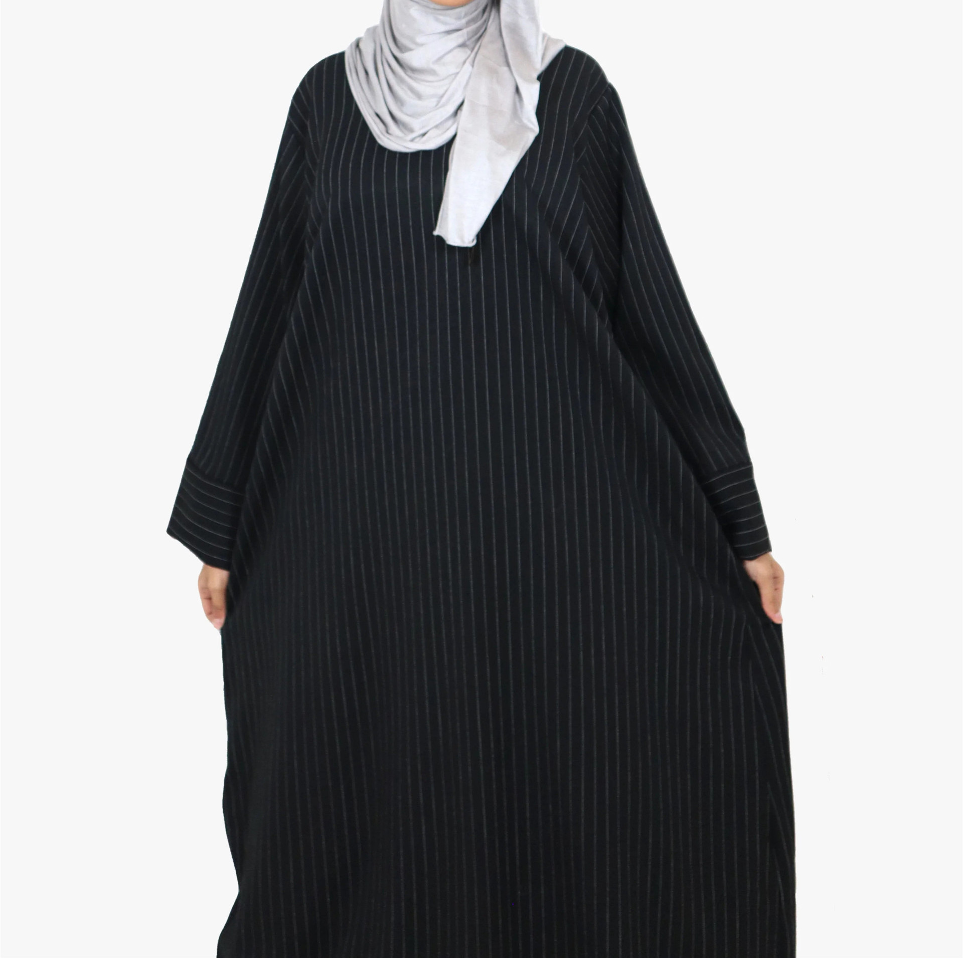 2023 Wholesale Colorful New Women Muslim Abaya Long Maxi Dresses Stripe Dubai Ramadan Kaftan Islamic Arab Clothing