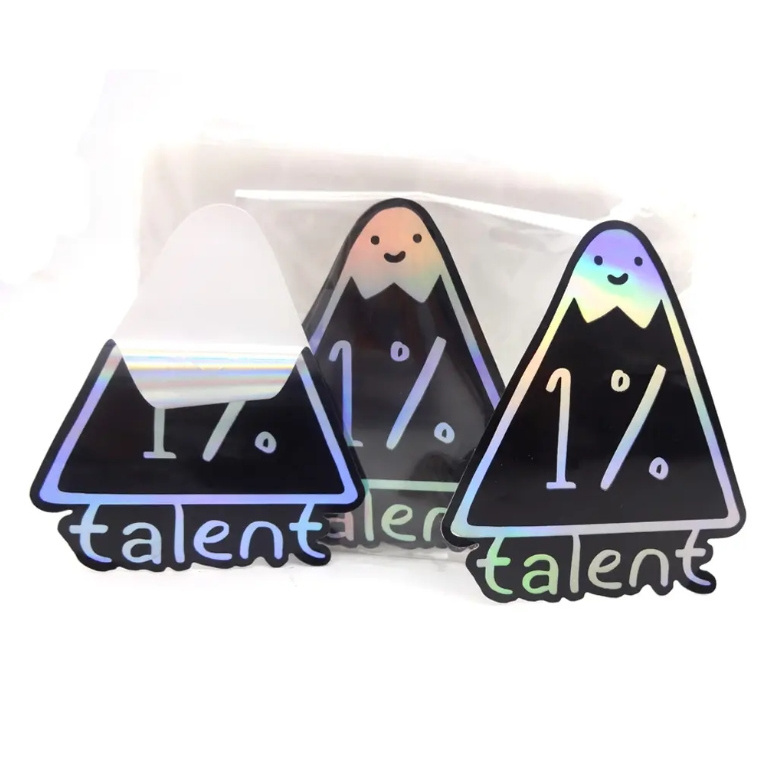 Waterproof customization die cut vinyl sticker holographic stickers