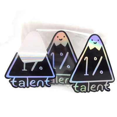 Waterproof customization die cut vinyl sticker holographic stickers