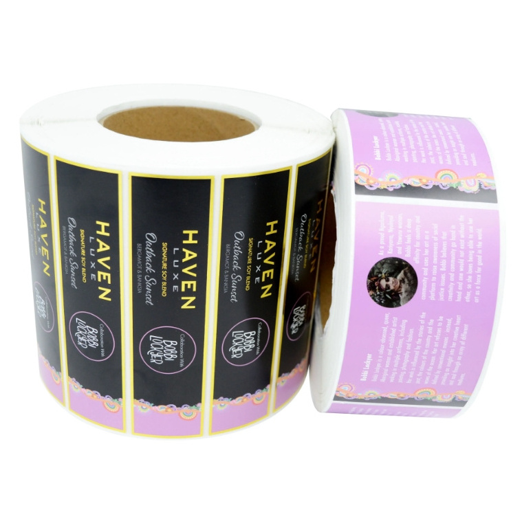 stickers custom bath product labels adhesive sticker roll waterproof vinyl