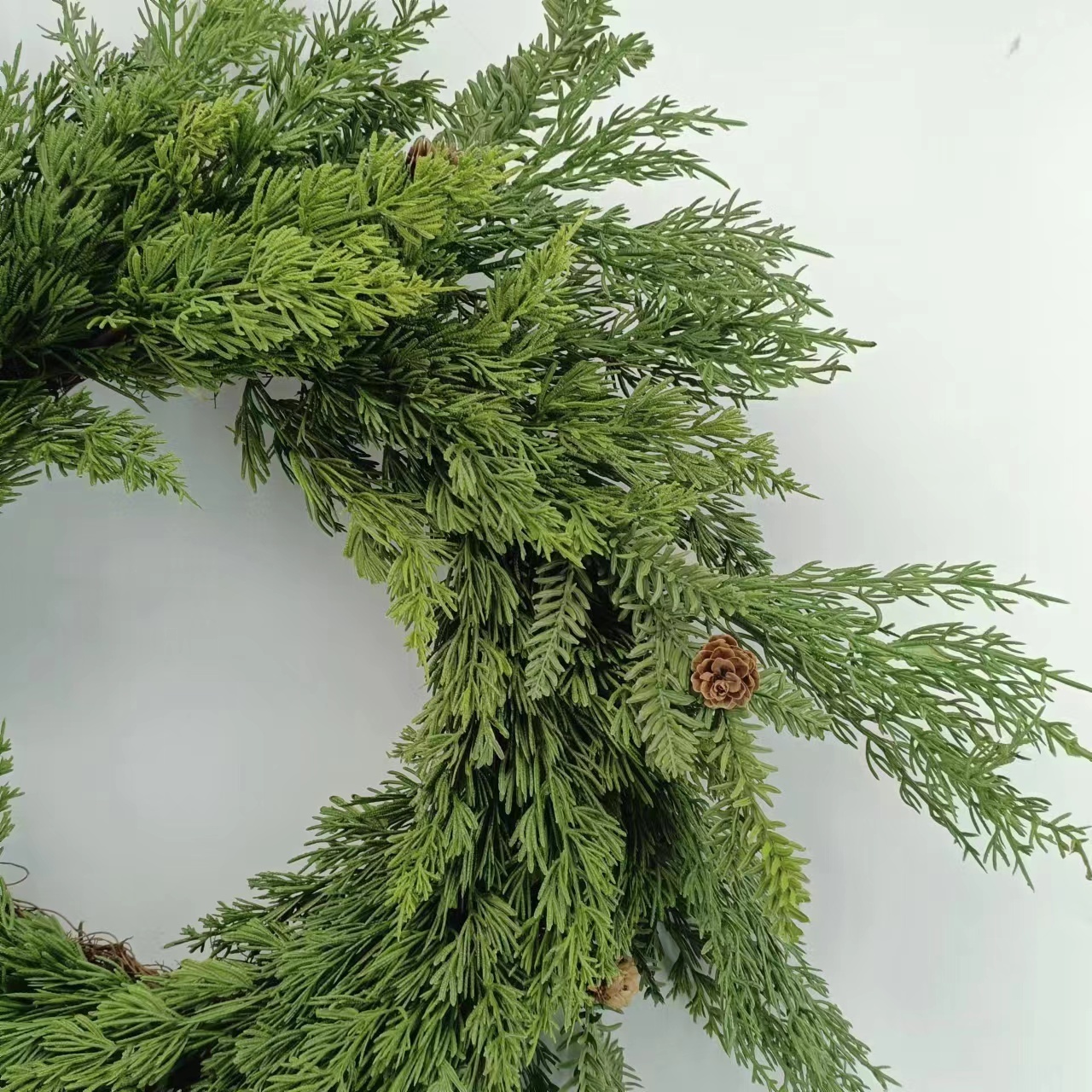 High quality artificial cedar wreaths with pine needles and cypress leaves