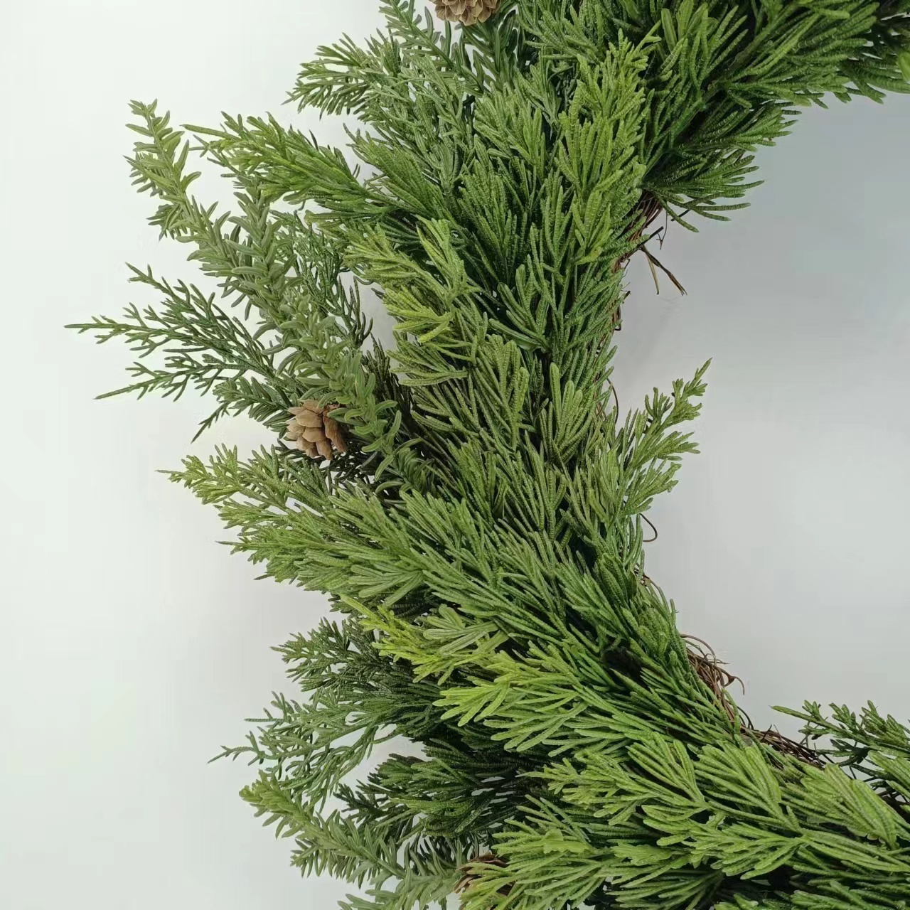 High quality artificial cedar wreaths with pine needles and cypress leaves