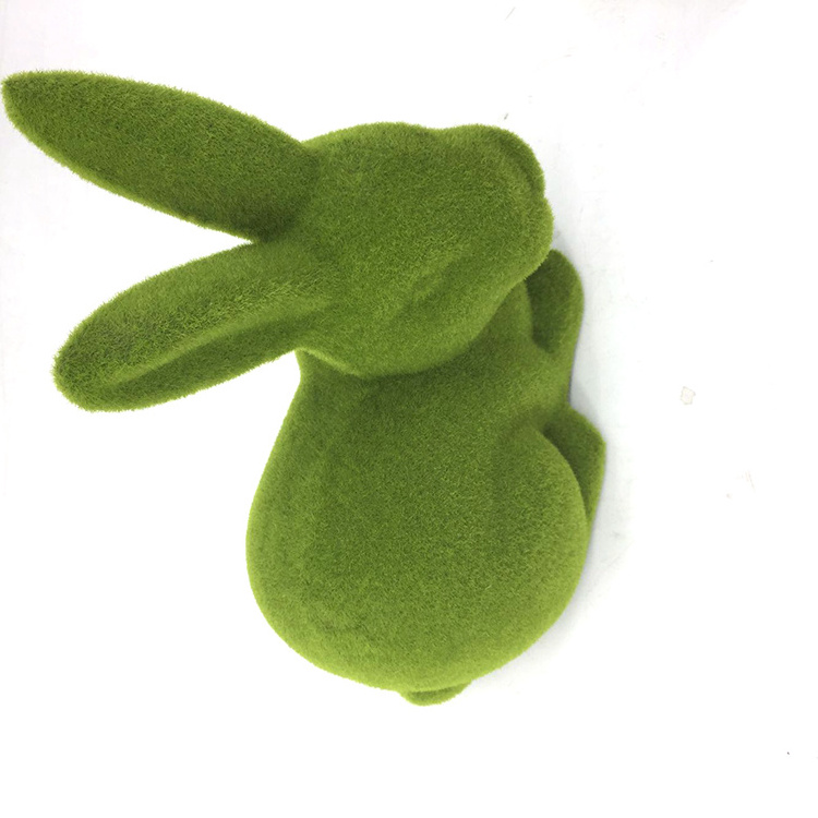 Easter green moss home mascot straw doll bunny decoration for easter 20cm