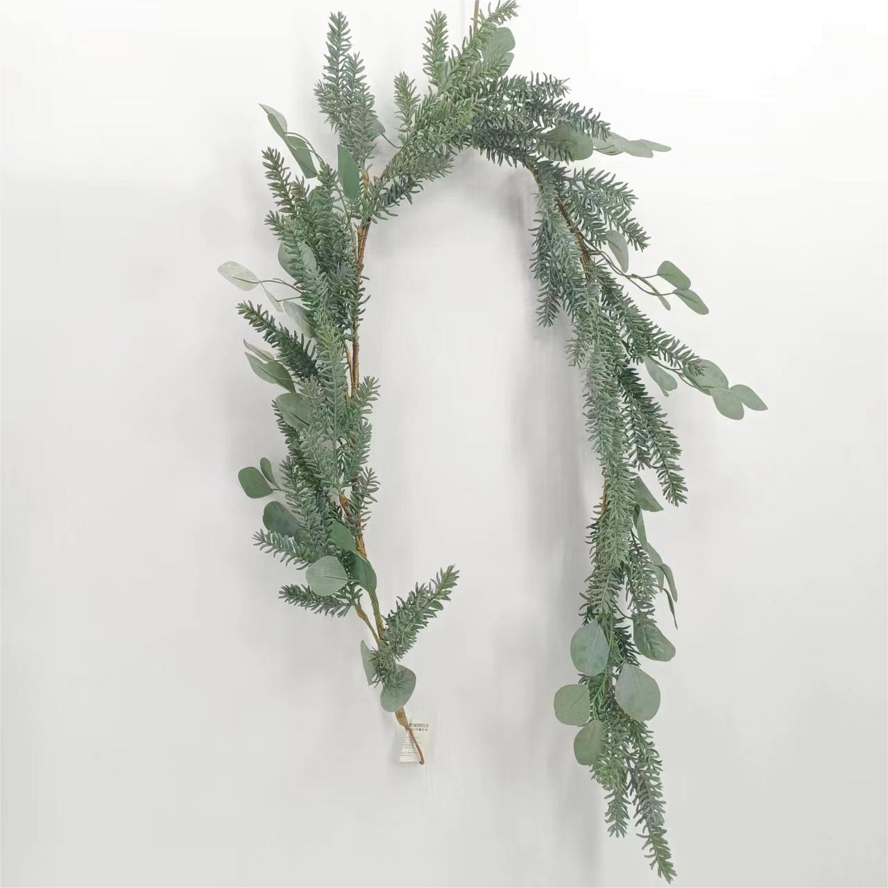 Fir Pine stems Eucalyptus leaf garland New Hanging Cedar Rattan Artificial Plant