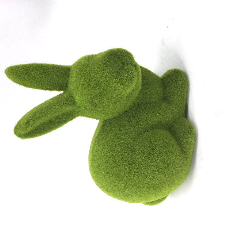 Easter green moss home mascot straw doll bunny decoration for easter 20cm