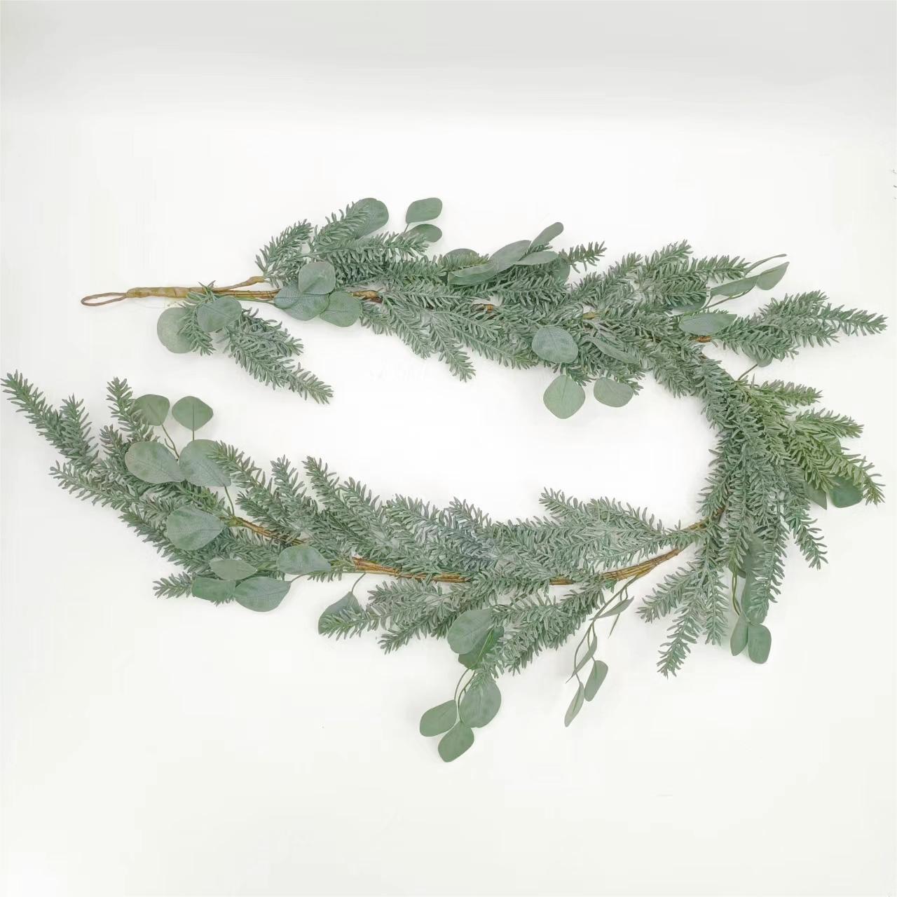 Fir Pine stems Eucalyptus leaf garland New Hanging Cedar Rattan Artificial Plant