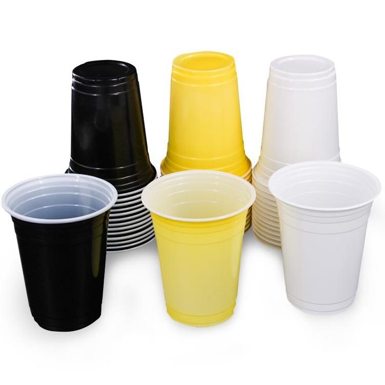 16oz Disposable Party Cups Colored Plastic Drinking Cup For Cold  And Hot Drinks Sodas Lemonades Ciders Beers Cocktails Pong Cup