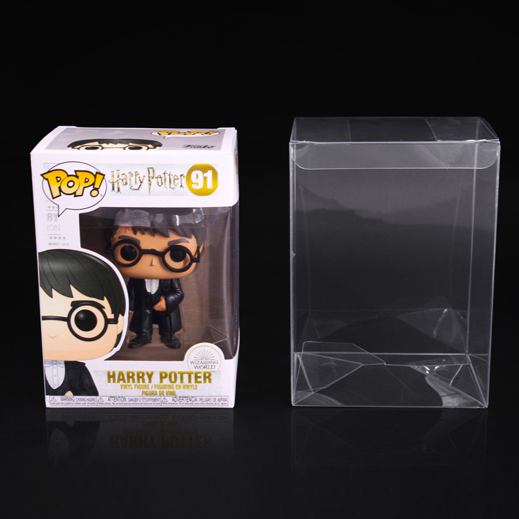 Custom Transparent PET PVC Folding Boxes Acetate Funko Pop Box with Auto Lock Bottom Soft Line Scatola di Lego