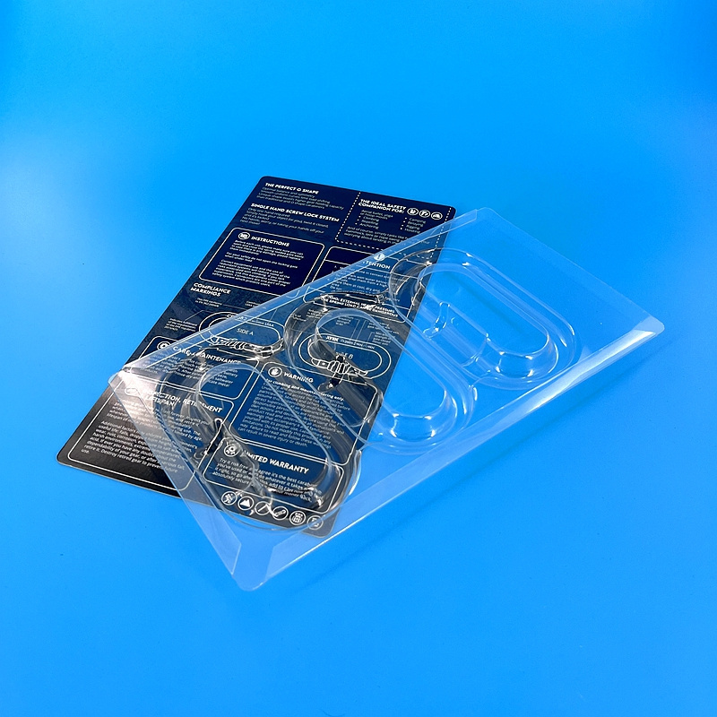 Clear PET cajas blister  clamshell boxr packaging with insert tray for Custom  clamshell blister packaging box with card