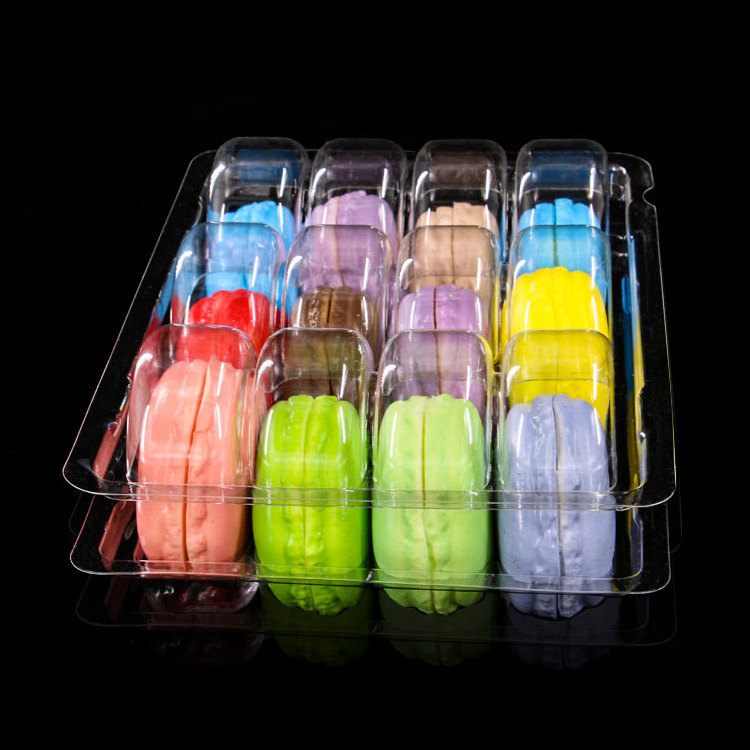 Macaron Packaging Macaron PET Food Grade Plastic Macaron Trays Pastry Packaging