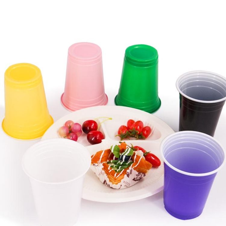 16oz Disposable Party Cups Colored Plastic Drinking Cup For Cold  And Hot Drinks Sodas Lemonades Ciders Beers Cocktails Pong Cup