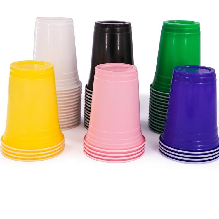 16oz Disposable Party Cups Colored Plastic Drinking Cup For Cold  And Hot Drinks Sodas Lemonades Ciders Beers Cocktails Pong Cup