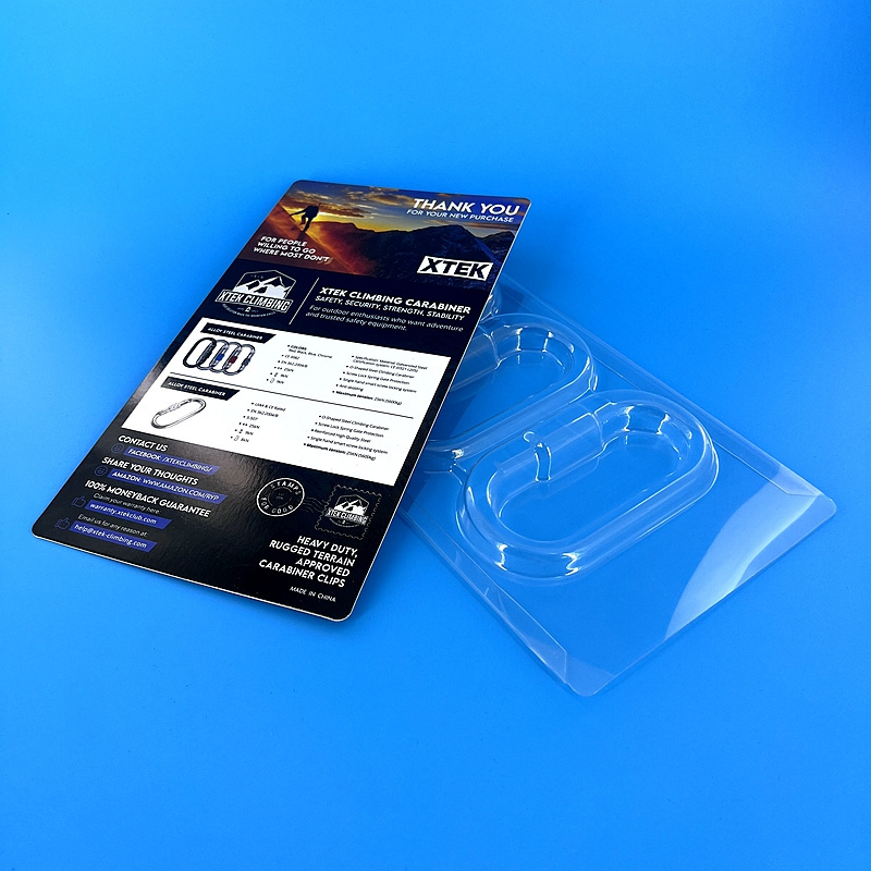 Clear PET cajas blister  clamshell boxr packaging with insert tray for Custom  clamshell blister packaging box with card