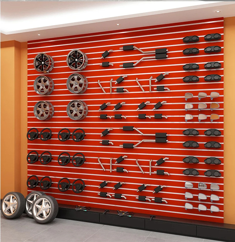 Kainice custom accessories display slat wall display slatwall panel mdf garage wall customized color fibreboards slatwall panels