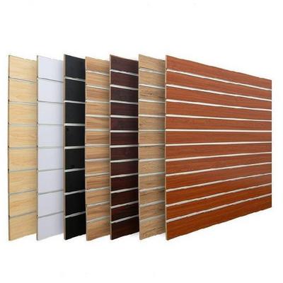 Kainice custom accessories display slat wall display slatwall panel mdf garage wall customized color fibreboards slatwall panels