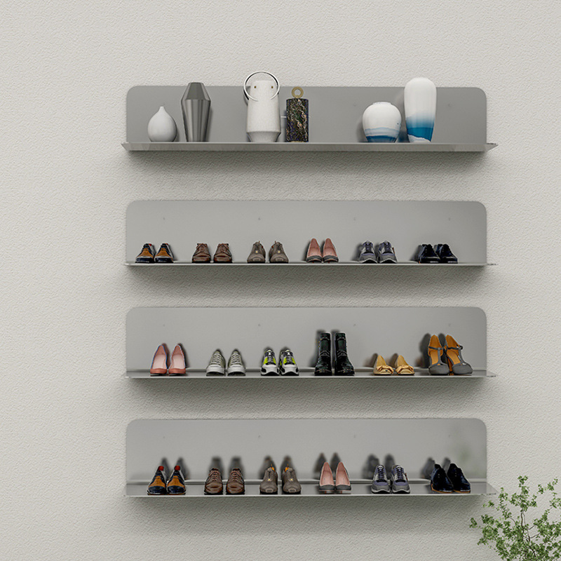 Kainice Customized commercial shoe racks retail store shoe display shelf LED wall mounted shoe display rack for showroom