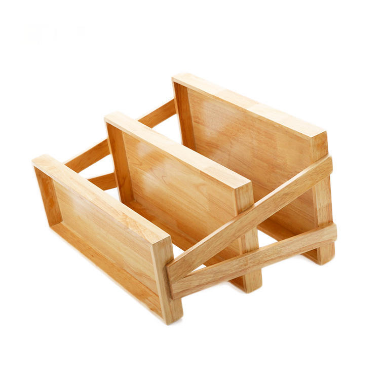 Kainice snacks wood display stand counter top small bamboo food store wooden display racks for sale