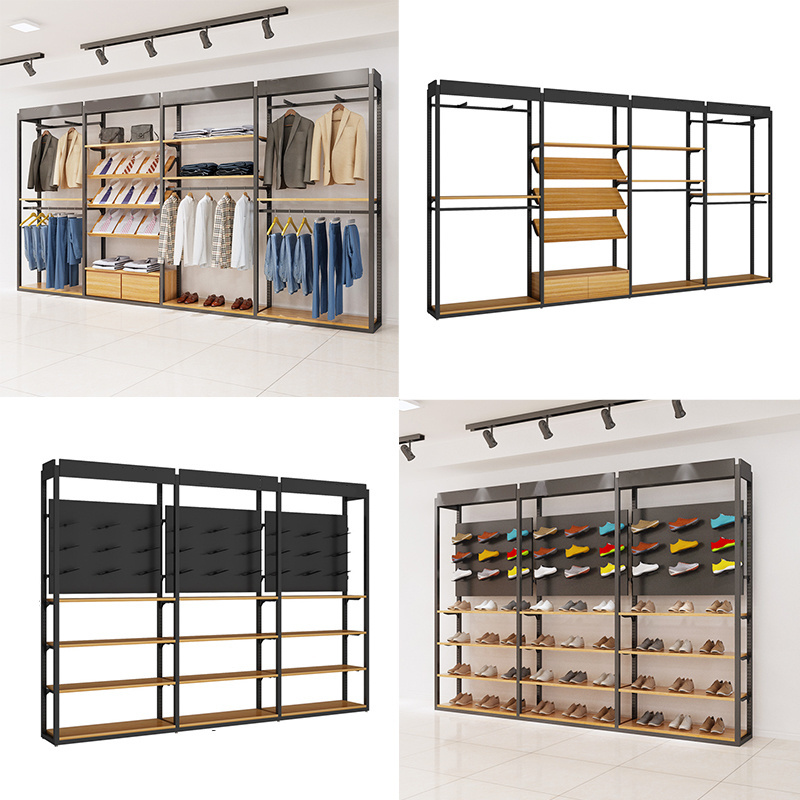 Kainice dress stand display racks gold shop racking display garment clothing rack shelf for clothes shop fittings and display