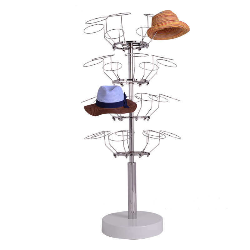 Kainice Customized Retail Hanging Display Stand Metal Wire Hat Baseball Display Rack Hat Organizer Hanger Wig Display Stand