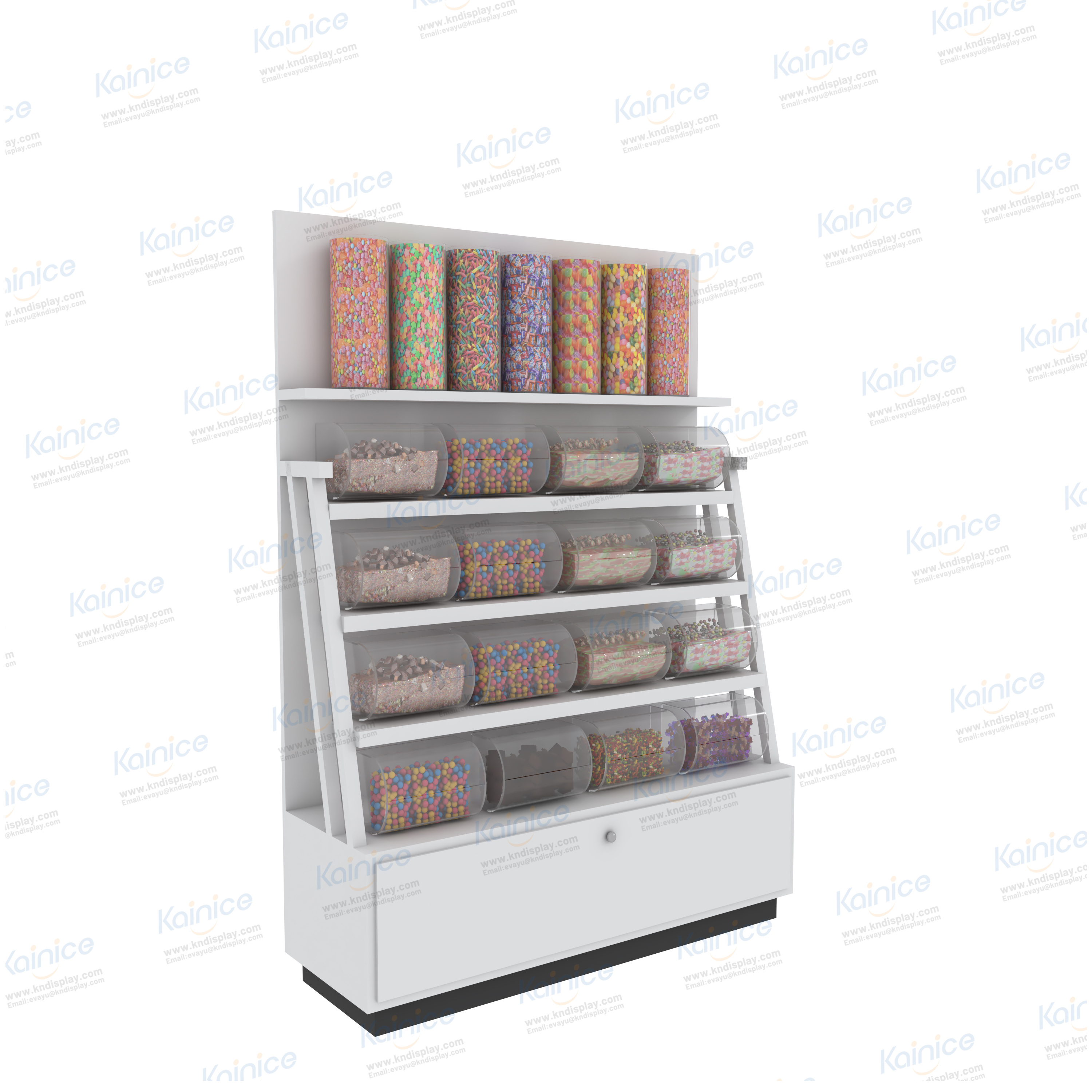 Kainice desserts bakery bulk gravity espositore acrylic candy store ...