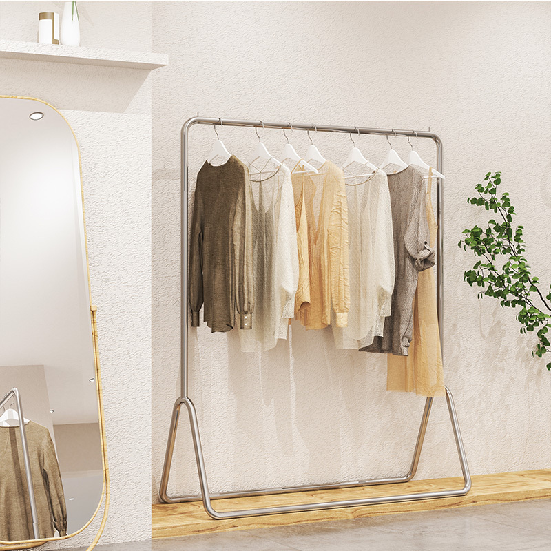 Kainice Clothing Store Interior Design Triangle Tree Shaped Shelves Coat Rack Tree Hat Garment Coat Hanger Gold Display Rack