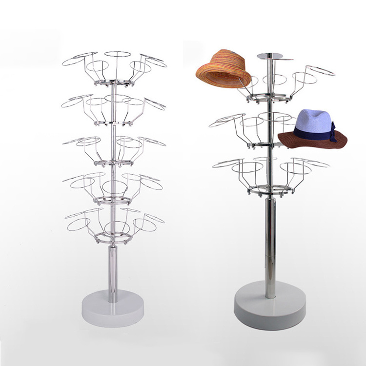 Kainice Customized Retail Hanging Display Stand Metal Wire Hat Baseball Display Rack Hat Organizer Hanger Wig Display Stand