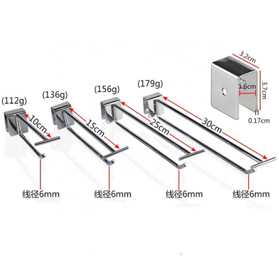 Kainice hot sale wall hanger retail display accessories supermarket slatwall hook display pegboard hooks