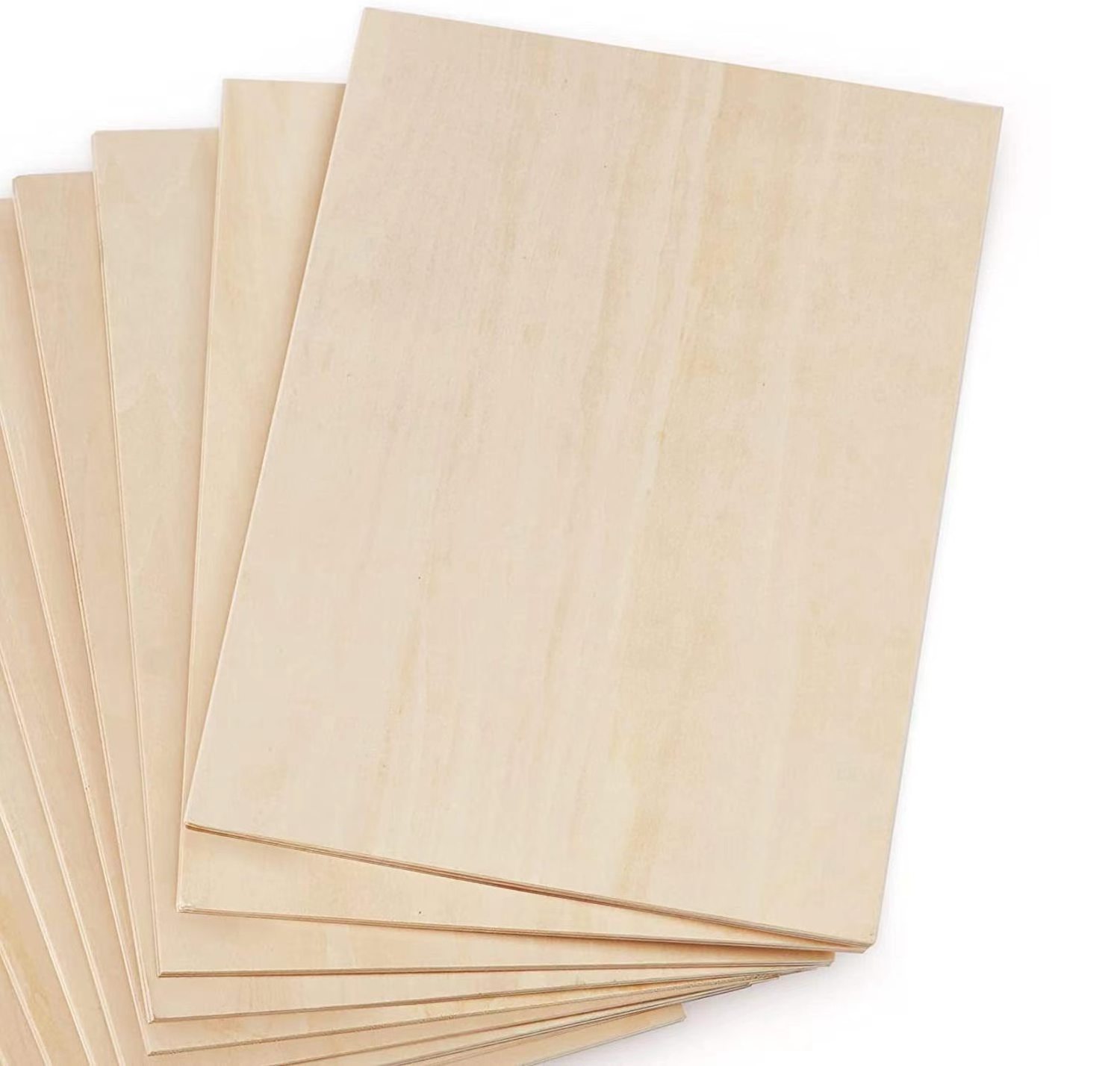 Kainice Custom Plywood Sheets 3mm Basswood Laminate Thin Wood Square DIY Handmade Materials For Painting Aircraft Model Material