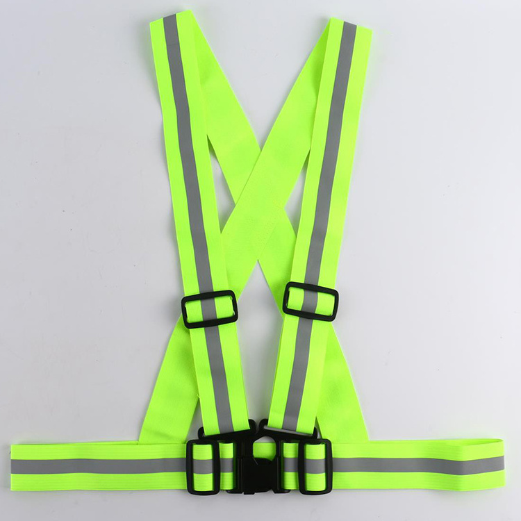 Reflective Running Vest Belt Adjustable Elastic Safety Gear for Running Walking Cycling Biking