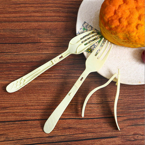 High Quality Disposable foldable Plastic Spork Fondue Spoon And Cake Dessert Plastic Fork