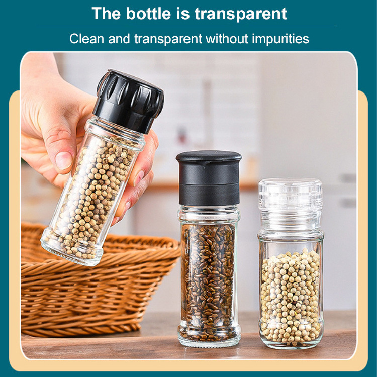 Modern Food Grade Bottle Mill Customized Adjustable Shakers Manual Himalayan Salt Grinder And Pepper Mill SetPopular