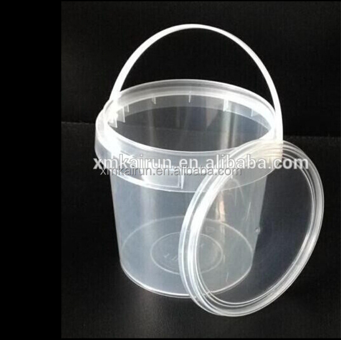 1000ml Clear cookie custom plastic popcorn bucket wholesale plastic water bucket