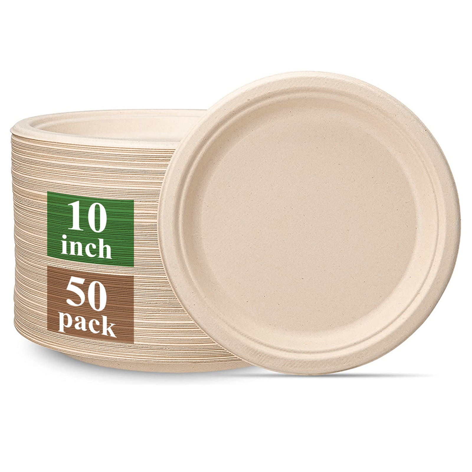 Disposable Sugarcane Bagasse Dinner Paper Plates 6 7 9 10 Inch Biodegradable Food Plates for Party  eco friendly products 2023