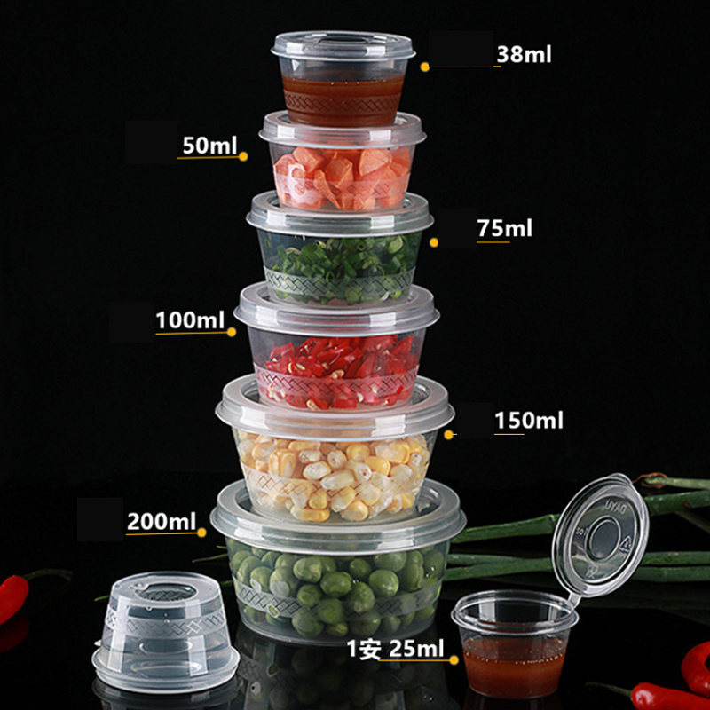 disposable 3.5 oz transparent mini plastic cups for dessert pudding portion condiment takeout cups with Lids, jello shot cups