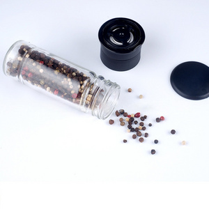 wholesale high quality plastic PC small herbs spice Pepper Salt Grinders Mill 100ml