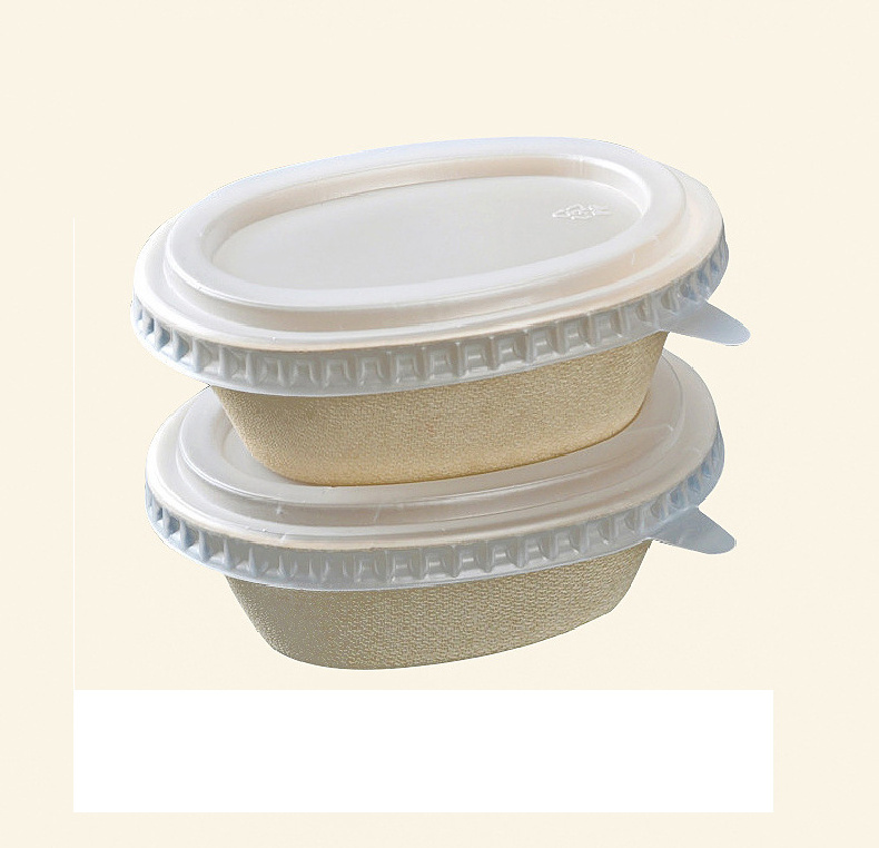 OEM biodegradable disposable paper take away salad bowl with paper lid Noodle Ramen Bowl With Lid