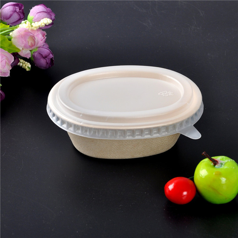 OEM biodegradable disposable paper take away salad bowl with paper lid Noodle Ramen Bowl With Lid