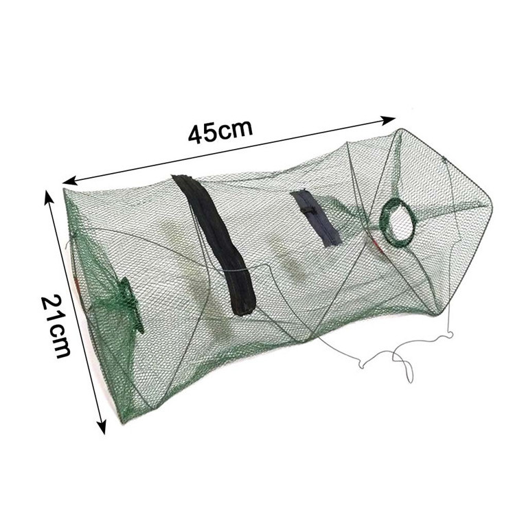 Folded Portable Fishing Net lobster Crayfish Catcher Shrimp Minnow Crab Baits Trap Cages Mesh