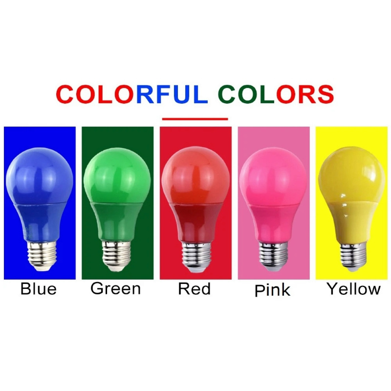 high quality factory cheap price lighting Blue Green Red Pink Yellow Color bulb 3w 5w colorful led Bulb