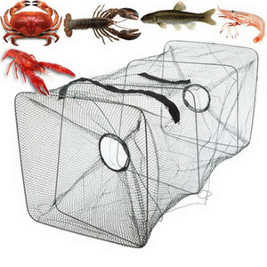 Folded Portable Fishing Net lobster Crayfish Catcher Shrimp Minnow Crab Baits Trap Cages Mesh