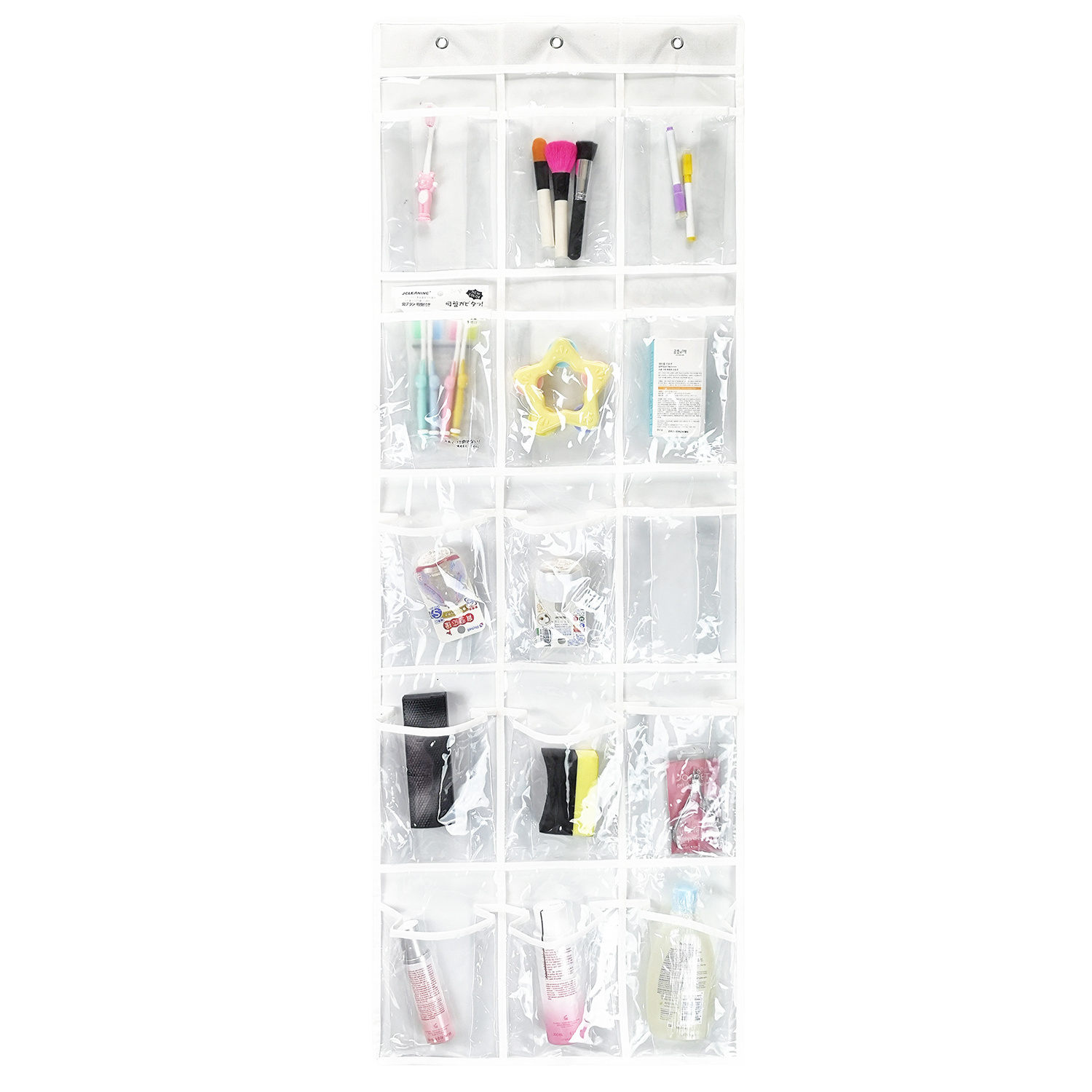 Customized Pocket Over-the-Door Organizer Bag, Clear PVC household shoe organizer