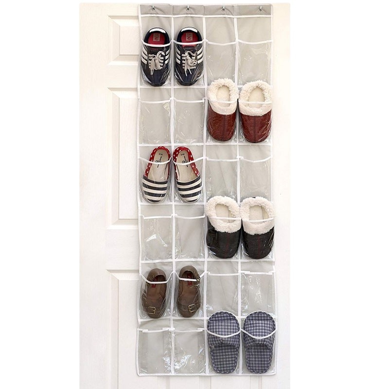 Customized Pocket Over-the-Door Organizer Bag, Clear PVC household shoe organizer