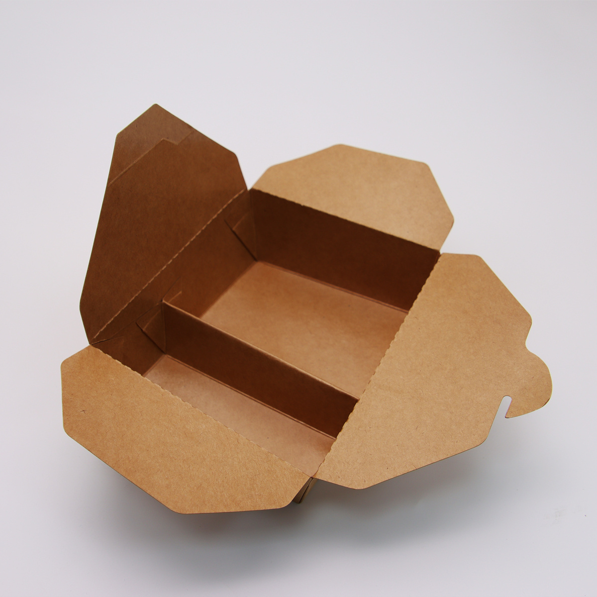 Chinese disposable restaurant take out kraft paper packaging fast food salad hamburger container box