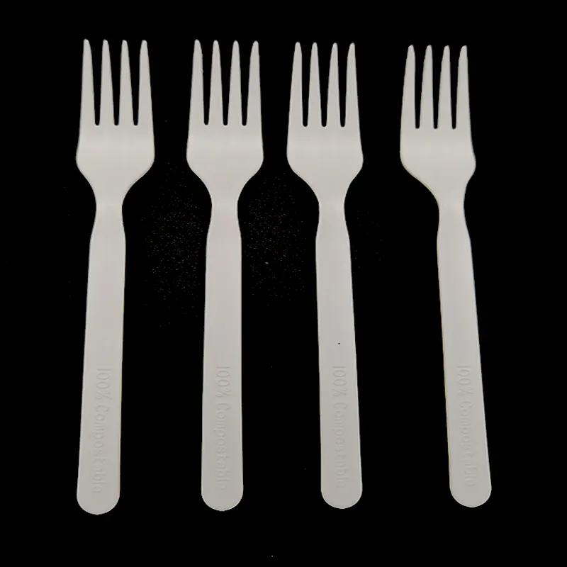 Customized disposable CPLA fork for party and party food-grade tableware