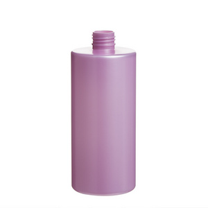 Wholesale Empty 400ml Pink Color Hair Conditioner Shampoo Bottle Flat Round Shoulder Lotion Bottles